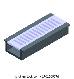 Concrete gutter icon. Isometric of concrete gutter vector icon for web design isolated on white background