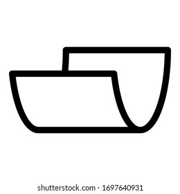 Icono de la alcantarilla de hormigón. Icono del vector de la cubierta de hormigón de esquema para diseño web aislado en fondo blanco