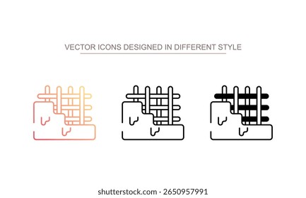 Concrete icon design with white background stock illustration