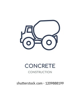 Concrete icon. Concrete linear symbol design from Construction collection. Simple outline element vector illustration on white background.