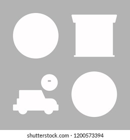 concrete icon set. vector set about brickwall, garage and parking icons set.
