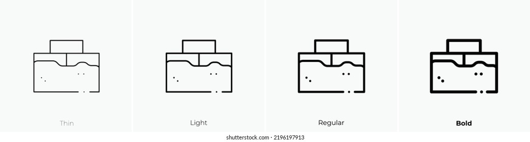 concrete icon. Thin, Light Regular And Bold style design isolated on white background