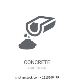 Concrete icon. Trendy Concrete logo concept on white background from Construction collection. Suitable for use on web apps, mobile apps and print media.