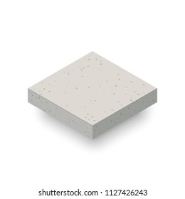 Concrete Isometric Layer. Clipart Image