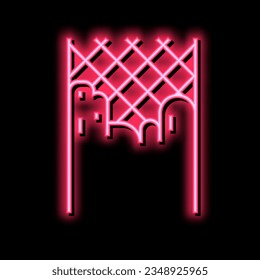 vector de señal de luz de neón de la capa de concreto. ilustración de carretera de capa concreta