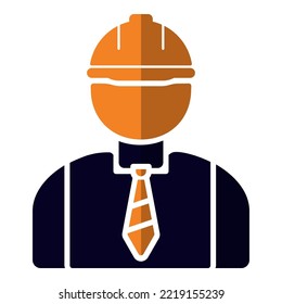 Concrete manager construction icon for your website, logo, app, UI, product print. Concrete manager construction concept flat. vector illustration icon