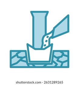 mini ilustração de concreto ícone de cor de tom duplo, uso para engenharia civil, indústria, construção, UI, kit UX, aplicativo e desenvolvimento web, digital ou impressão.