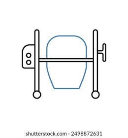 concrete mixer concept line icon. Simple element illustration. concrete mixer concept outline symbol design.