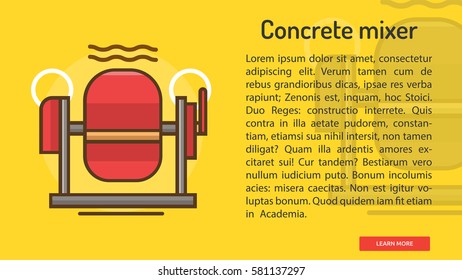 Concrete Mixer Conceptual Banner