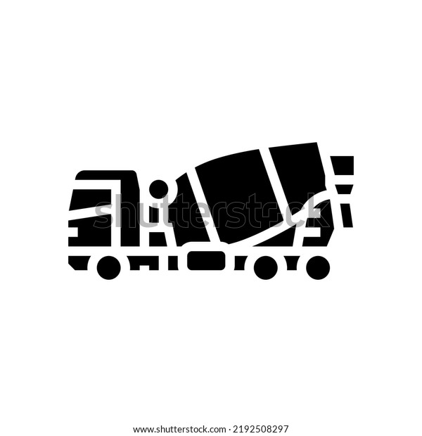 concrete mixer construction car vehicle\
glyph icon vector. concrete mixer construction car vehicle sign.\
isolated symbol\
illustration