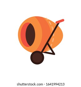 concrete mixer construction isolated flat style vector illustration design