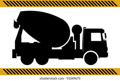 concrete mixer construction machinery equipment isolated