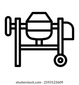 Concrete Mixer Glyph Icon Design For Personal nad Commercial Use