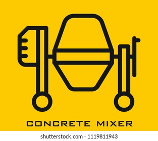 Concrete mixer icon