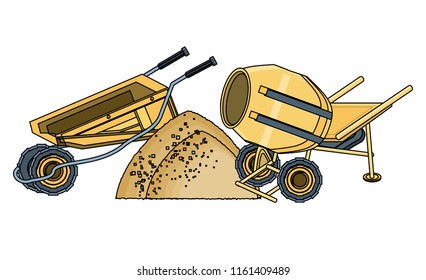 concrete mixer icon