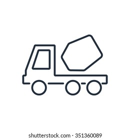Concrete mixer icon 