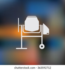 Concrete mixer icon