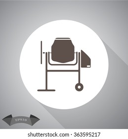 Concrete mixer icon