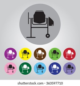 Concrete mixer icon