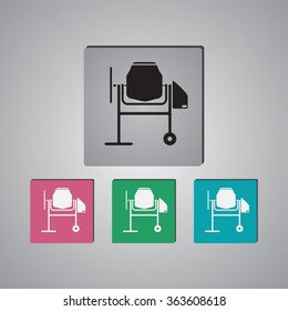 Concrete mixer icon