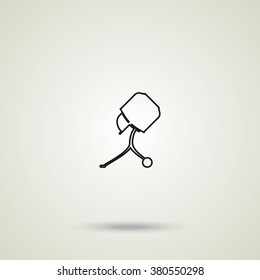 Concrete mixer icon.