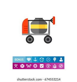 Concrete mixer icon
