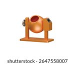  concrete mixer icon 3d illustration render