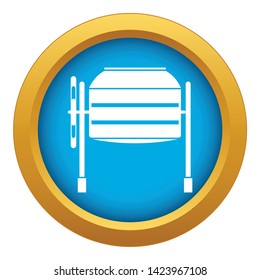 Concrete mixer icon blue vector isolated on white background for any design