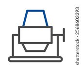 Concrete mixer icon. Concept of construction, renovation, and building.