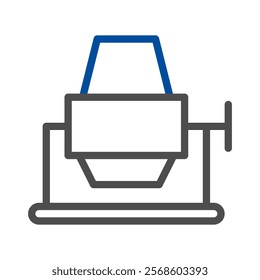 Concrete mixer icon. Concept of construction, renovation, and building.