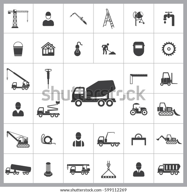 concrete mixer icon. Construction icons universal\
set for web and\
mobile