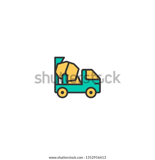 Concrete Mixer icon design. Transportation\
icon vector\
illustration