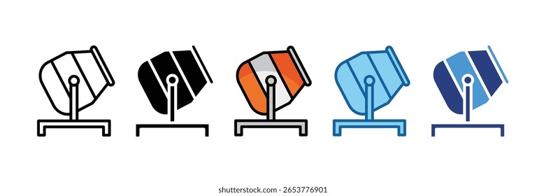 Elemento del icono del mezclador de concreto para el diseño