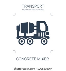 concrete mixer icon. high quality filled concrete mixer icon on white background. from transport collection flat trendy vector concrete mixer symbol. use for web and mobile