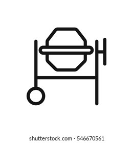 concrete mixer icon illustration isolated vector sign symbol