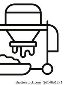 Concrete Mixer icon line vector illustration