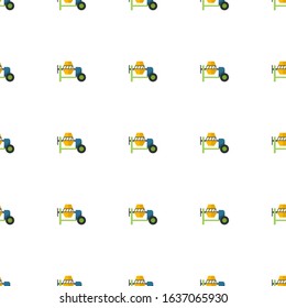 concrete mixer icon pattern seamless isolated on white background. Editable flat concrete mixer icon. concrete mixer icon pattern for web and mobile.