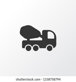 Concrete mixer icon symbol. Premium quality isolated cement machine element in trendy style.