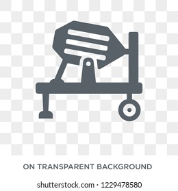 Concrete mixer icon. Trendy flat vector Concrete mixer icon on transparent background from Construction collection. 