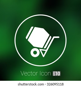 concrete mixer icon vector button logo symbol concept.