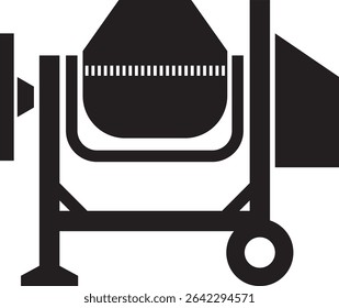 concrete mixer icon vector illustration.