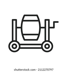 Concrete Mixer icon vector image. Can also be used for Physical Fitness. Suitable for mobile apps, web apps and print media.