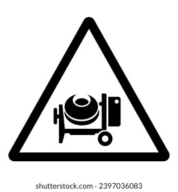 Concrete Mixer Symbol Sign,Vector Illustration, Isolate On White Background Label. EPS10