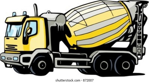 Concrete mixer truck. Check my portfolio for many more images of this series.