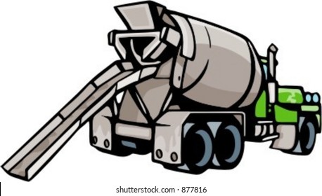 Concrete mixer truck. Check my portfolio for many more images of this series.