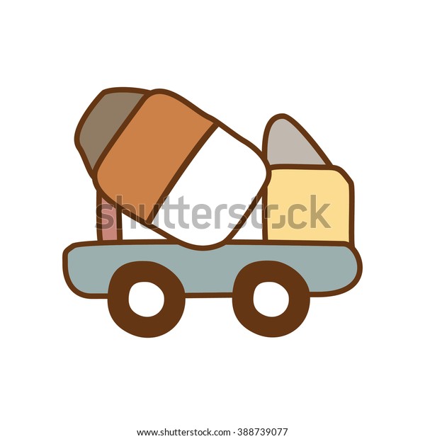 Concrete Mixer Truck Doodle\
Icon