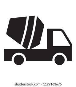 Concrete mixer truck icon