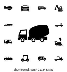 concrete mixer truck icon. Detailed set of  Transport icons. Premium quality graphic design sign. One of the collection icons for websites, web design, mobile app on white background
