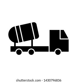 Concrete Mixer Truck icon vector