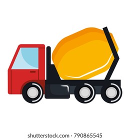 concrete mixer truck icon vector illustration design